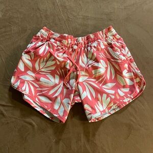 Columbia Coral Leaf Print Women's Athletic Shorts